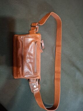 Men's Leather Belt Bag in Chestnut Brown — Hands-Free Carry